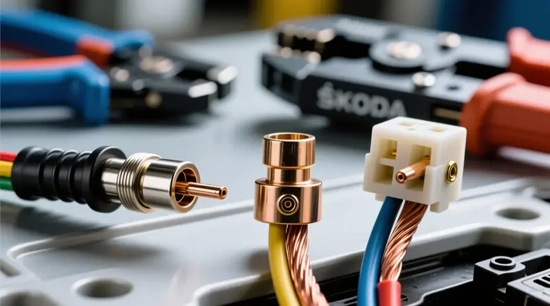 Trīs galvenie splice savienojumu veidi auto elektroinstalācijās - lodēšana, krimp savienotāji un junction bloks Eiropas transportlīdzekļa vadiem