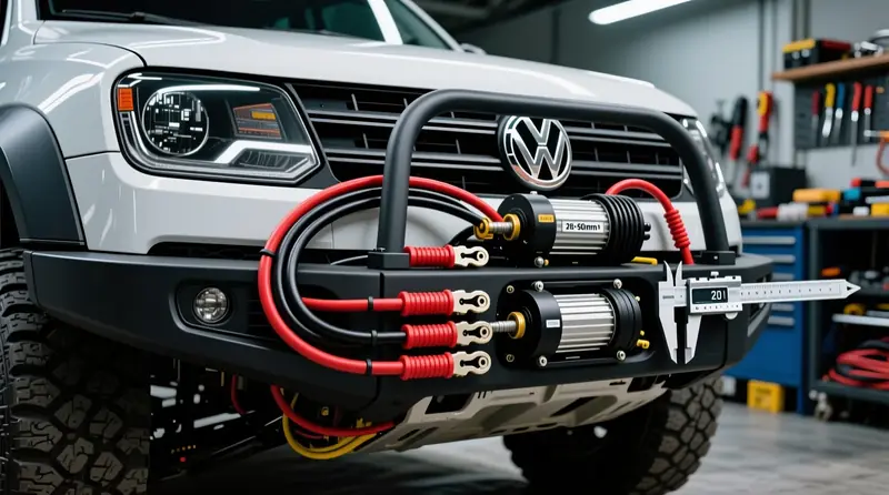 Augstas jaudas auto vadu šķērsgriezumu salīdzinājums vinču instalācijai ar profesionālām presējamām uzmalām Eiropas transportlīdzeklī