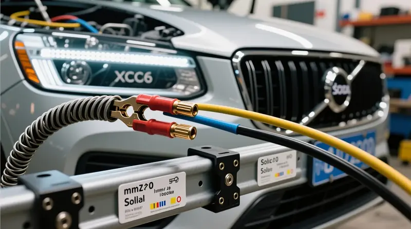 Daudzdzīslu un viendžīslu vadu profesionāla uzstādīšana Eiropas SUV automašīnas LED luktura elektroinstalācijā ar pareizu šķērsgriezumu