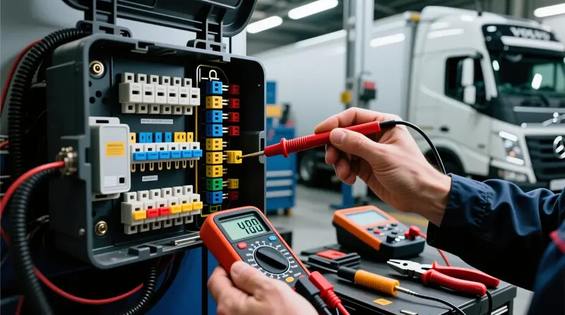 Sistemātiska drošinātāju pārbaudes metodika parazītiskās strāvas noplūdes identificēšanai Eiropas kravas auto ar multimetru