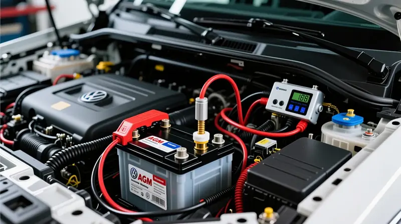 Temperatūras sensora pareiza uzstādīšana uz AGM papildu akumulatora Volkswagen Amarok dual battery sistēmā ar charge controller