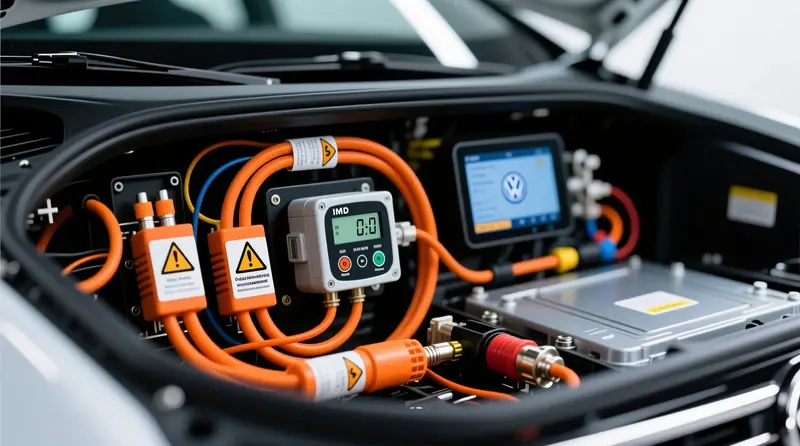 Augstsprieguma izolācijas noplūžu diagnostika elektromobiļos