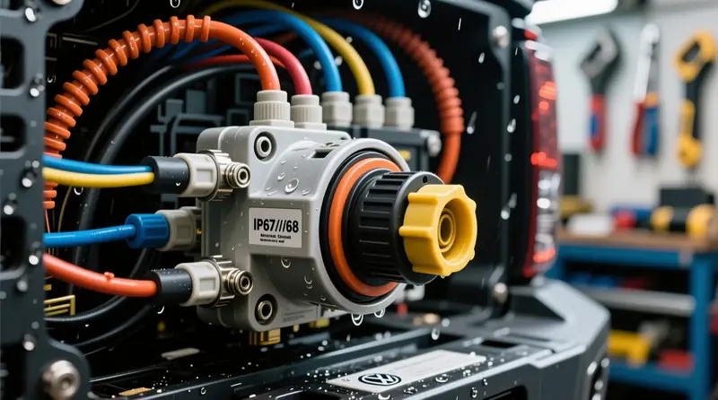 IP67/IP68 Deutsch savienotāju uzstādīšana Volkswagen Amarok elektroinstalācijā ar hermētiskiem blīvējumiem ekstremāliem apstākļiem