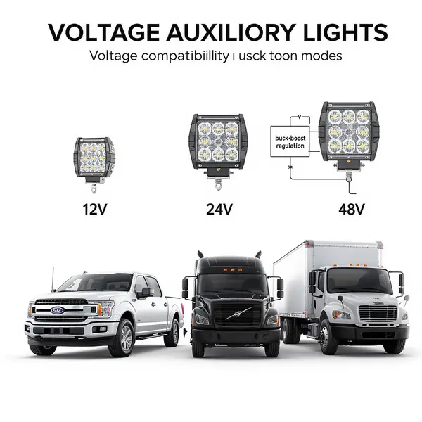LED lukturi: 12V/24V/48V sprieguma saderība autoparkiem