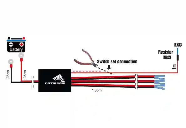 Vadu komplekti trīs lukturiem