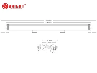 LED tālās gaismas papildlukturi - Challenger Slim Curve 12 x 10W, 6100lm, 5700K - Attēls 4