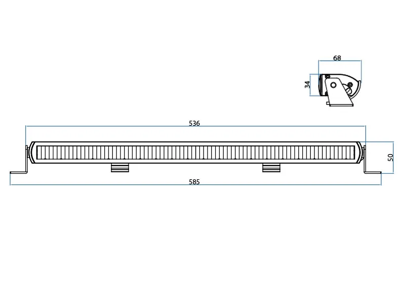 BFL LED High Beam Frameless Slim - Augstas Intensitātes Papildlukturis ar 10000lm, 20 LED, 11-32V - Attēls 6