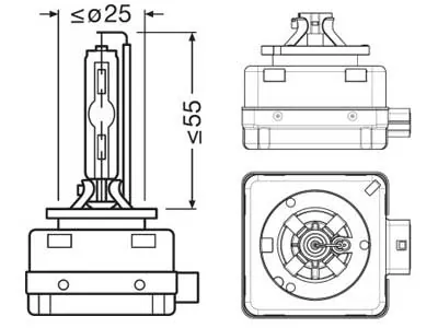 Ksenona spuldze D1S Xenarc Original 35W 4150K - Attēls 3