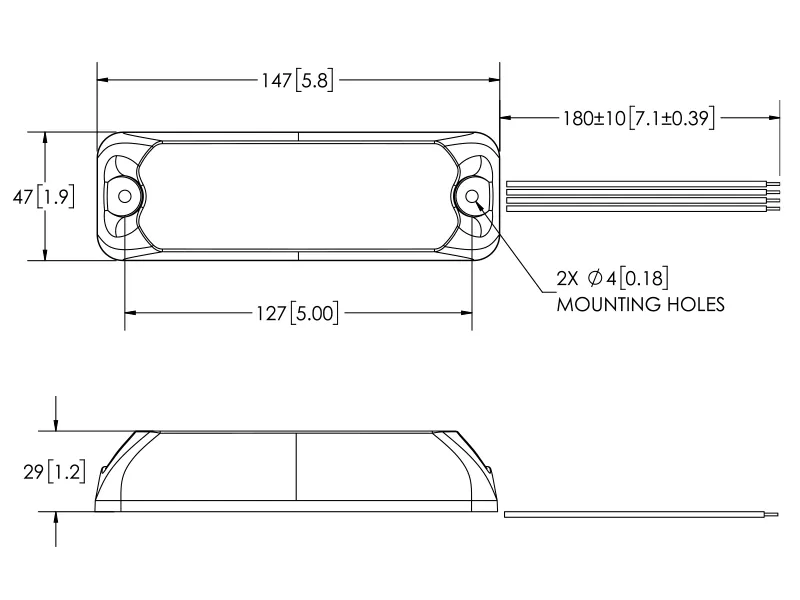 LED Horizontālais Signāllukturis - Dzintara Krāsas Gaisma, 12-24V, 20 LED Diodes, Sinhronizējams - Attēls 2