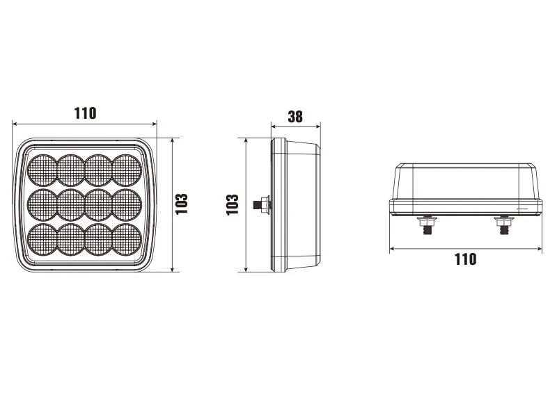 OPTIBEAM Dark Phantom LED Aizmugures Lukturis - IP67, 12-24V, ECE Sertificēts - Attēls 6