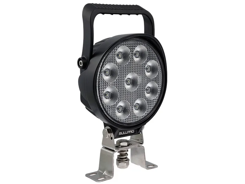 Bullpro LED Darba Lukturis ar Rokturi - 54W, IP68, 9-36V, 5100lm, Plata Gaisma