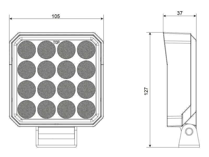 LED darba lukturi 12V ar 3010lm gaismas plūsmu, IP67 - Attēls 6
