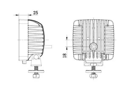 LED darba lukturi 24V kompakts IP68 1450lm ar DT savienojumu - Attēls 3
