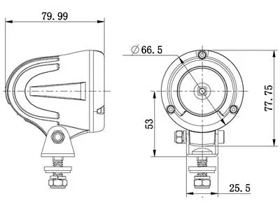 LED darba lukturis Osram 10W 9-36V 900Lm IP68 CE - Attēls 2