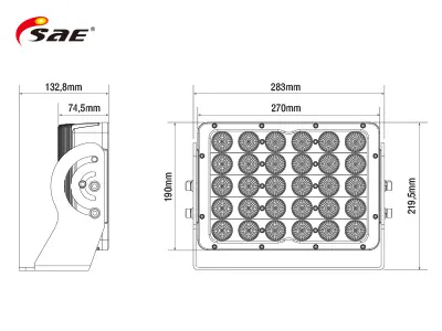 Darba lukturi LED OSRAM 30x5W 9-36V IP68 15000Lm - Attēls 2