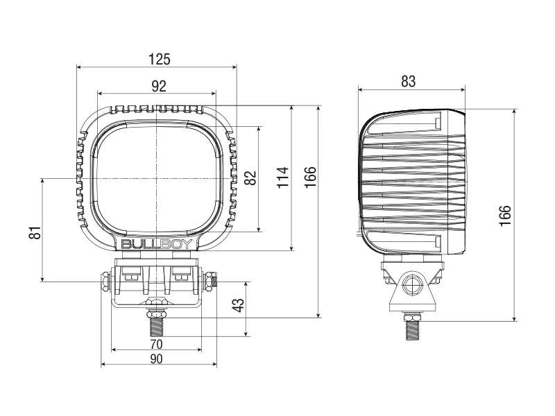 LED darba lukturi OSRAM 16x5W 12-48V IP69K 5200Lm - Attēls 6