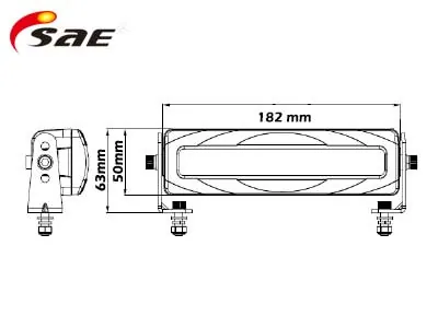LED darba lukturi OSRAM 8x3W Sarkans 9-110V IP67 554lm - Attēls 3