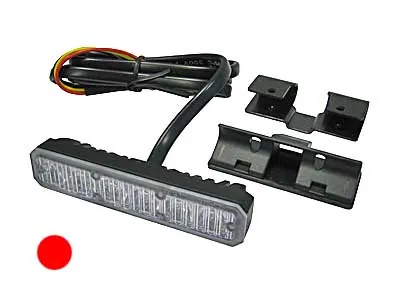 AXIXTECH LED Horizontālais Signālgaismeklis, Sarkans ar 6 LED, IP67, 12-24V, E6 R65 Sertificēts - Papildlukturi.lv