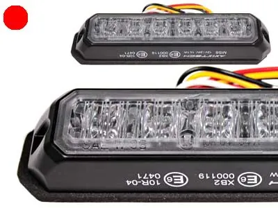 AXIXTECH LED Horizontālais Signālgaismeklis, Sarkans, IP67, 11-30V, Sinhronizējams, ECE R65 Sertificēts - Papildlukturi.lv