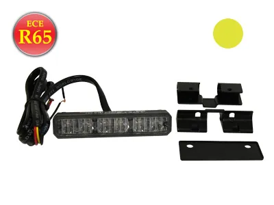 AXIXTECH LED Horizontālais Signāllukturis, Dzintara Krāsa, IP67, 12-24V, E6 R65 Sertificēts - Papildlukturi.lv