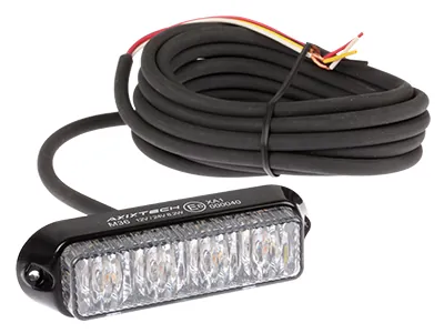 AXIXTECH LED Horizontālais Signālgaismas Lukturis ar 23 Mirgošanas Režīmiem, IP67, 12-24V, ADR-kabelis