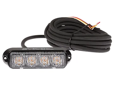 AXIXTECH LED Horizontālais Signālgaismas Lukturis ar 23 Mirgošanas Režīmiem, IP67, 12-24V, ADR-kabelis - Attēls 2