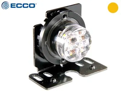 ECCO LED Horizontālais Signālgaismas Lukturis - Dzintarkrāsa, IP67, 10-30V, ECE R65 Sertificēts - Attēls 2