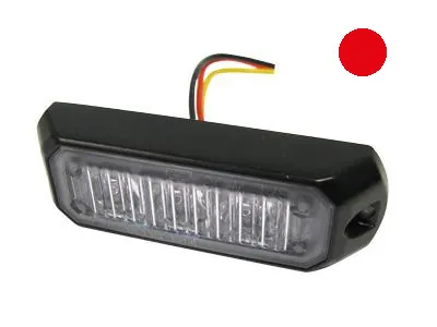 AXIXTECH LED Horizontālais Signāllukturis - Sarkans, IP67, 12-24V, ECE R65 Sertifikāts