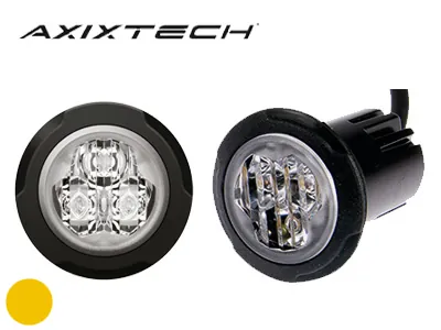 AXIXTECH LED Horizontālais signāllukturis, dzintara, 3xLED, 12-24V, ECE R65 sertificēts