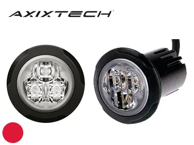 AXIXTECH LED Horizontālais Signāllukturis, sarkans, 16 mirgojuma režīmi, ECE R65/R10, 12-24V