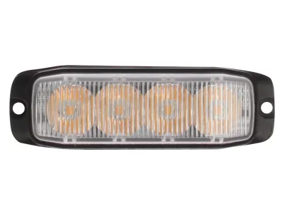 Horizontālais LED signāllukturis, Dzintara krāsa, IP67, 12-24V, ECE R65 sertificēts
