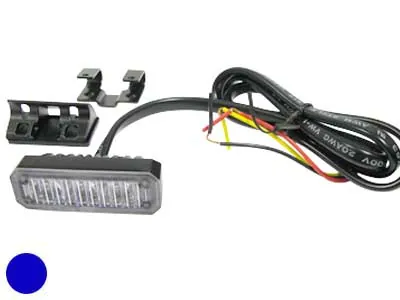 AXIXTECH LED Horizontālās signalizācijas gaisma, zilā bākuguns, 12-24V, IP67 aizsardzība, ECE-R65 sertificēta