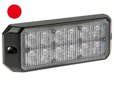 AXIXTECH LED Horizontālais signāllukturis, sarkans stroboskops ar IP67 aizsardzību, 12V/1.5A / 24V/0.75A, ECE R65 sertificēts