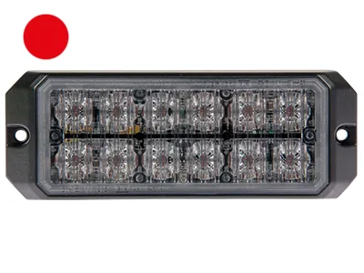 AXIXTECH LED Horizontālais signāllukturis, sarkans stroboskops ar IP67 aizsardzību, 12V/1.5A / 24V/0.75A, ECE R65 sertificēts - Attēls 2