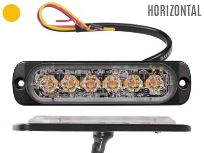 AXIXTECH Horizontālais LED Signāllukturis - Super Plāns 9mm, 12-24V, Sinhronizējams, ECE R65 Sertificēts