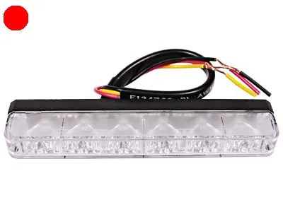 AXIXTECH LED Horizontālais Signālgaismas Lukturis - Sarkans, IPX8, 12-24V, 6 LED, ECE R65 Sertificēts - Attēls 2
