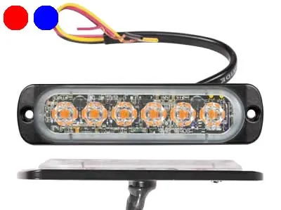 AXIXTECH LED Horizontāls Signāllukturis | IP67 Divkrāsu (sarkans-zils) | 12-24V | ECE R65 Sertificēts