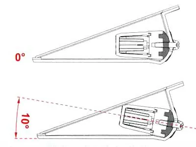 Vējstikla stiprinājuma komplekts ES6 zibspuldzēm - pašlīmējoša montāža ar regulējamu leņķi - Attēls 3