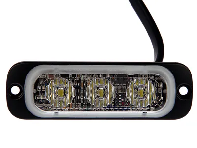 AXIXTECH Ultra-plānais LED Grille lukturis - balta gaisma, 12 mirgošanas režīmi, IPX8 ūdensizturīgs, 12-24V - Attēls 3