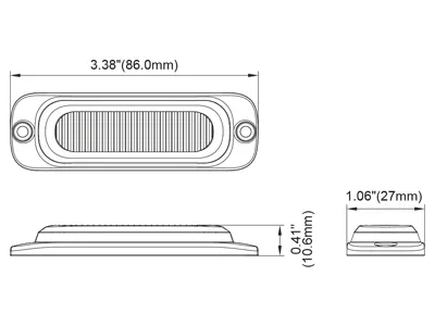 AXIXTECH Ultra-plānais LED Grille lukturis - balta gaisma, 12 mirgošanas režīmi, IPX8 ūdensizturīgs, 12-24V - Attēls 5