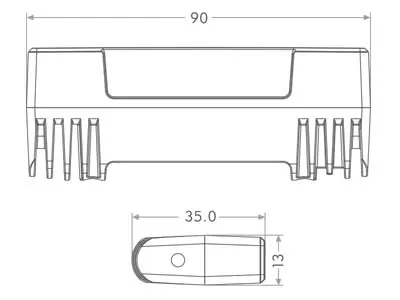 Universālais LED Horizontālais Signālgaismas Lukturis ar Dzintara Gaismu, 10-33V, ECE R65, SAE J595, Ultra Plāns - Attēls 3