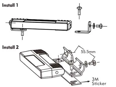 Universālais LED Horizontālais Signālgaismas Lukturis ar Dzintara Gaismu, 10-33V, ECE R65, SAE J595, Ultra Plāns - Attēls 4
