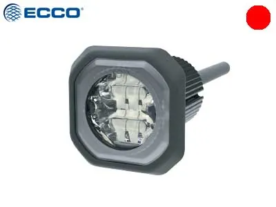 ECCO LED Signalizācijas Lukturis - Sarkans, 6 Jaudīgi LED, IP67, 12-24V, ECE R65 Klase II