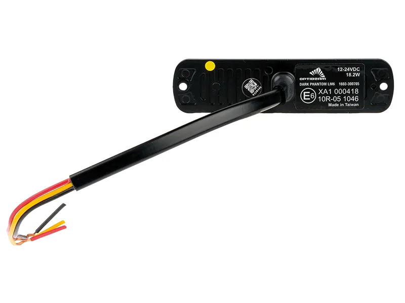 OPTIBEAM Dark Phantom LM6 LED Horizontālais Signālgaismas Stroboskops ar 29 Mirgošanas Režīmiem, IPX7, 12-24V - Attēls 5
