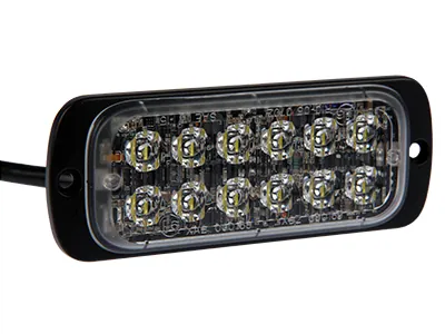 AXIXTECH LED Horizontālais Signālgaismas Lukturis - Zils/Dzeltens, 12 EffectLEDs, IP67, 12-24V