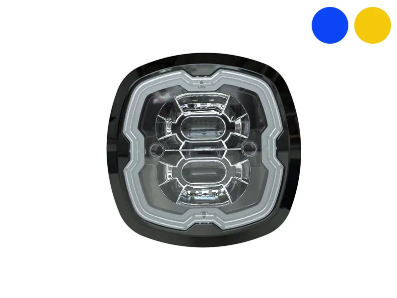 AXIXTECH Divkrāsu LED Signālgaisma | IPX7 Ūdensizturīga | 12-24V | ECE R65 Klase 2