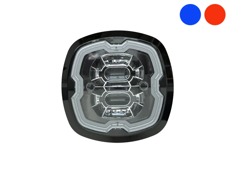 AXIXTECH LED Divu krāsu signālgaisma - Stroboskops ar IPX7 ūdensizturību, 12-24V darbība, ECE R65 Class 2 sertificēts