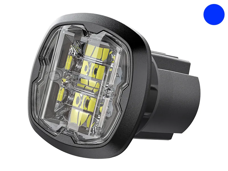 Axixtech Crown Series LED Stroboskops ar 270° redzamību | Zila gaisma | IPX7 | 12-24V | ECE R65 sertificēts