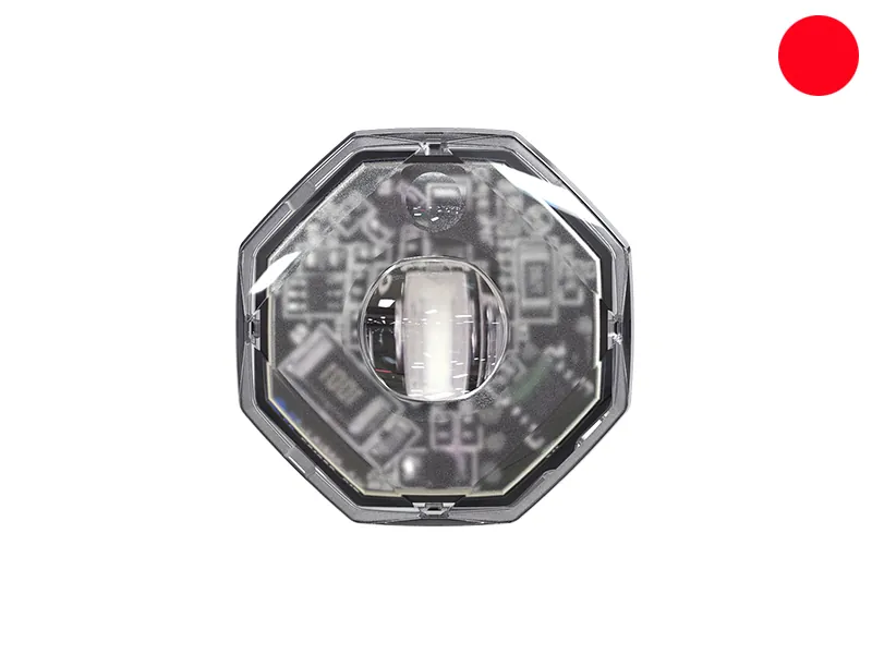 Axixtech Octa-Fit LED Stroboskops - Sarkana Gaisma, IP67/IP69K, 12/24V, ECE R65 Sertificēts