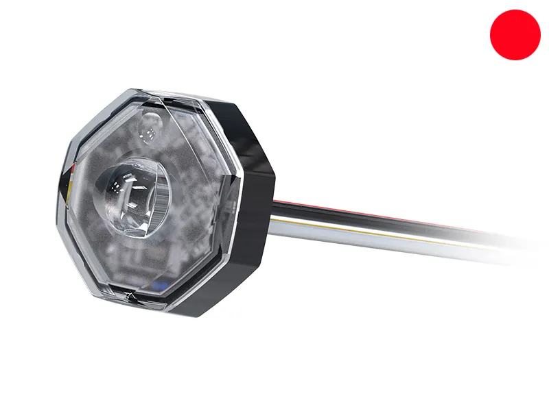 Axixtech Octa-Fit LED Stroboskops - Sarkana Gaisma, IP67/IP69K, 12/24V, ECE R65 Sertificēts - Attēls 2